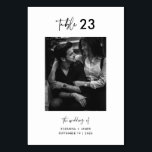 Numeração De Mesa Código QR de Foto de Script Branco Preto Mínimo<br><div class="desc">Cartão de Número de Tabela de Casamento de Script de Caligrafia Branca Mínima Preta, personalize este produto com qualquer número de tabela que você precisar e sua imagem de escolha, além de nomes e data de casamento. Código QR personalizado no verso. Também disponível como opção de design sem imagem -...</div>