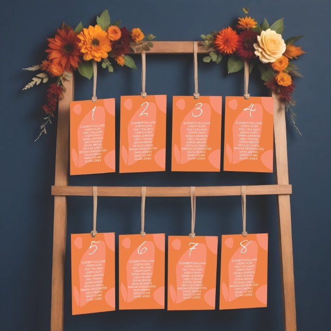 Numeração De Mesa Colagem de Cores Modernas (Criador carregado)