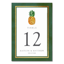 Numeração De Mesa Coleção de Casamentos de Abacaxi Tropical