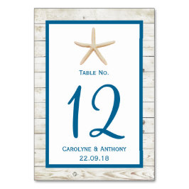 Numeração De Mesa Coleção de Casamentos de Madeira de Estaleiro Whit