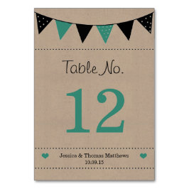 Numeração De Mesa Coleção de Casamentos de Turquesa Moderna