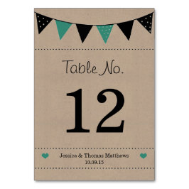 Numeração De Mesa Coleção de Casamentos de Turquesa Moderna