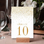 Numeração De Mesa Coleção de Casamentos Vintage Glam Dourado Confett<br><div class="desc">A Coleção De Casamentos Confetti Dourada Do Vintage Glam - Cartões De Números De Tabela. *** COMO PEDIR *** Personalize e adicione cada placa de número de tabela ao seu carrinho, um a um. No momento, o Zazzle não tem um sistema que permita qualquer personalização dos produtos após um pedido...</div>