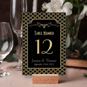 Numeração De Mesa Coleção do casamento de Gatsby do art deco dos