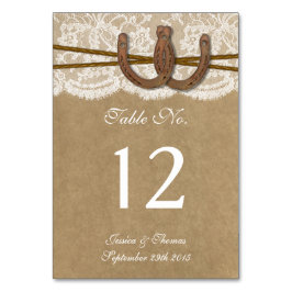 Numeração De Mesa Coleção Kraft, Lace e Ferradura