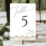 Numeração De Mesa Colorida Wildflower | Número do quadro<br><div class="desc">Este girassol colorido | o número da mesa é perfeito para o seu casamento simples e caprichoso do arco-íris no verão. Os florais cor-de-rosa brilhante, encantado, amarelo, laranja e dourado dão a este produto a sensação de um jardim primavera hippie elegante minimalista. A design moderna é a arte e delicada,...</div>