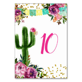 Numeração De Mesa Colorido Taco Mexicano sobre Chá de panela de Amor