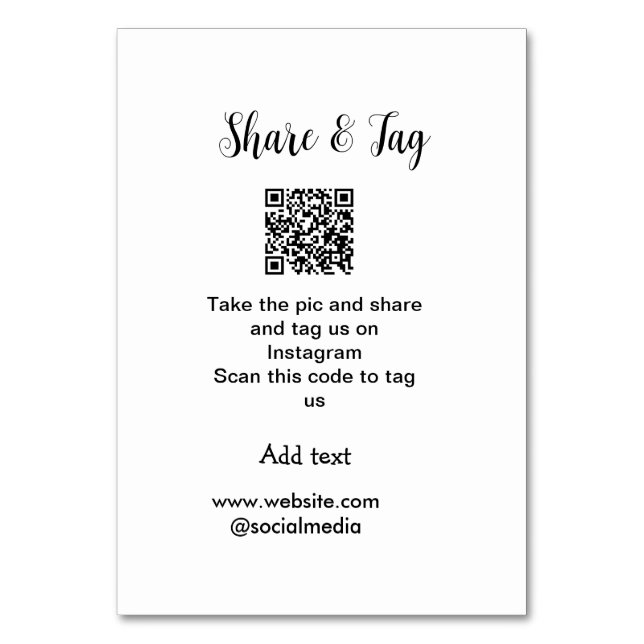 Numeração De Mesa Compartilhar e marcar no site de adicionar QR do I (Frente)