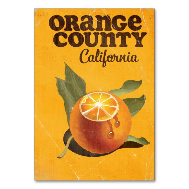 Numeração De Mesa Condado de Orange Califórnia (Frente)