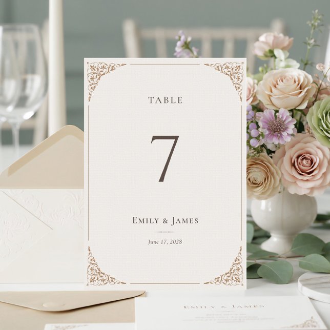 Numeração De Mesa Conjunto de Casamento Garça Francesa Romântica (Criador carregado)