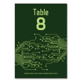 Numeração De Mesa Conselho do Circuito do Computador Verde Mitzvah