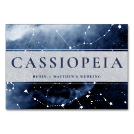 Numeração De Mesa Constelação Cassiopeia (ou Outro) Azul, Prata