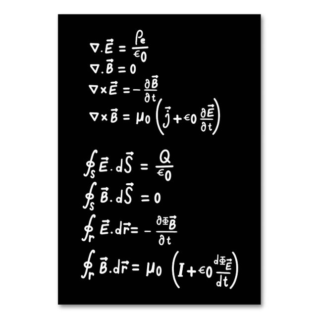 Numeração De Mesa Convite para Professores de Fórmula de Física de M (Frente)