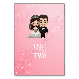 Numeração De Mesa Convites de Casamento Rosa com Sparkles Diamond