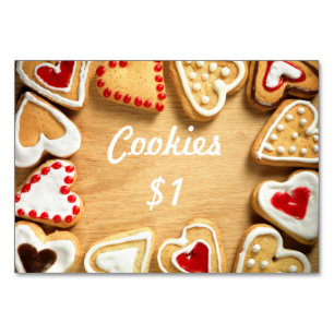 Numeração De Mesa Cookies da placa de cartaz de Mesa de venda de ass