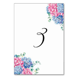 Numeração De Mesa Cor da Água, Rosa e Azul, Mesa 3