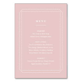 Numeração De Mesa Cor-de-rosa do menu clássico, recepção de casament