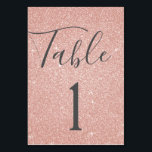 Numeração De Mesa Cor-de-rosa - Número de Tabela Sparkle Rosa Dourad<br><div class="desc">Cor-de-rosa-azul - Sparkle Rosa Dourado e Número de Tabela Moderno e Elegante do Script Glitter. O número da tabela pode ser atualizado e alterado nesta placa cinzenta rosa empoeirada.</div>
