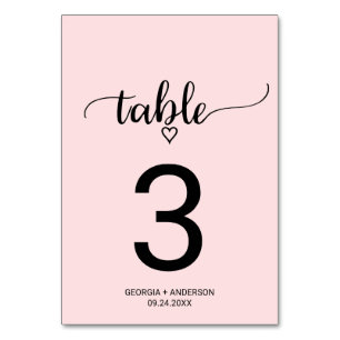 Numeração De Mesa Cora o número simples cor-de-rosa da mesa do