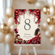 Coroa Floral Creme e Vermelho Tiara Dourada Quince