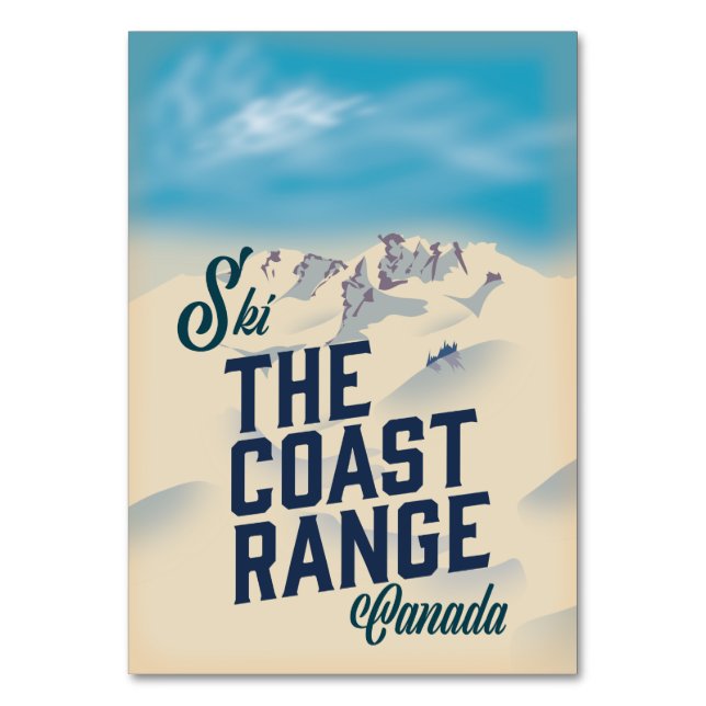 Numeração De Mesa Costa do Canadá (Frente)