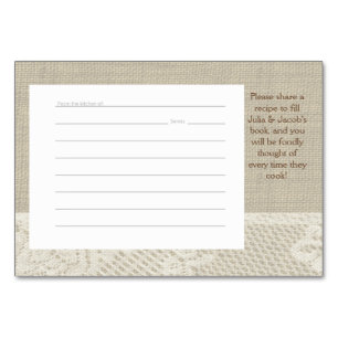 Numeração De Mesa Country Romance Burlap e Lace Recipientes