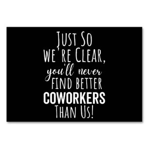 Numeração De Mesa Coworker Goodbye Deslocamento de Colaboradores