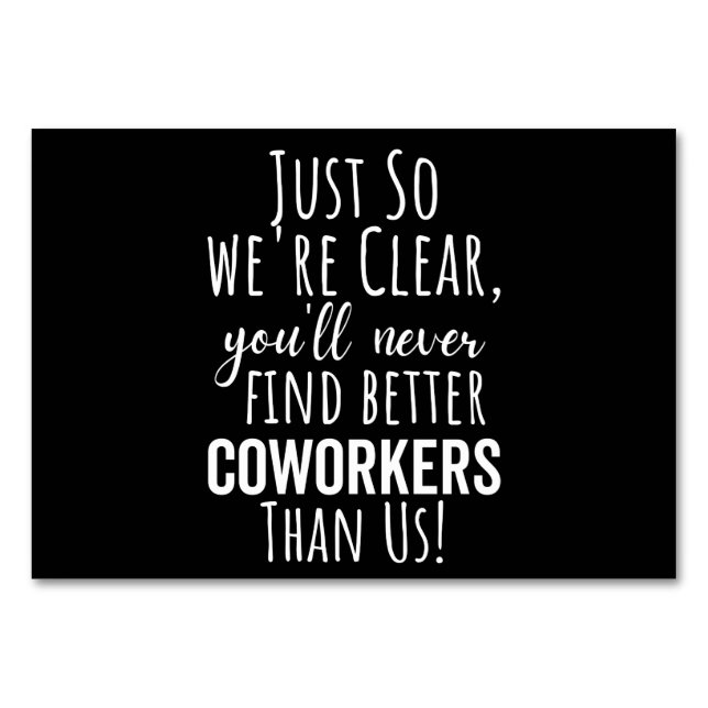 Numeração De Mesa Coworker Goodbye | Deslocamento de Colaboradores | (Frente)