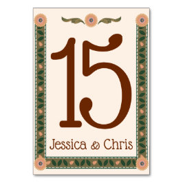 Numeração De Mesa Cozy Homespun Wedding