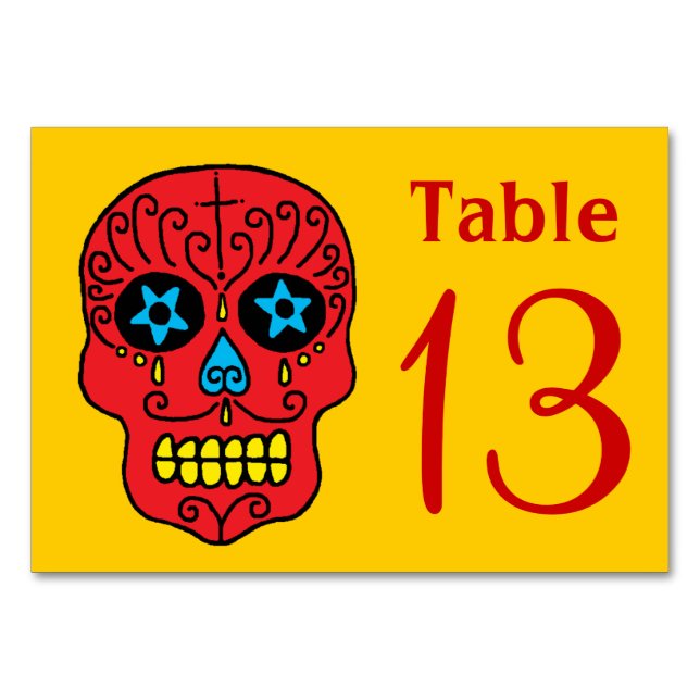 Numeração De Mesa Cranio de Açúcar (Frente)