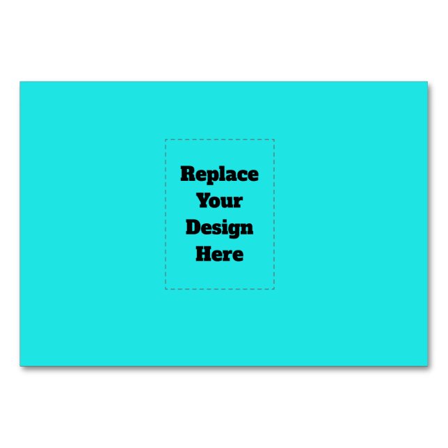 Numeração De Mesa Create Your Own cyan (Frente)