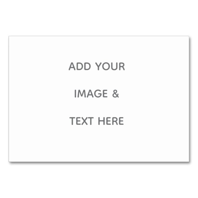 Numeração De Mesa Create Your Own white  (Frente)