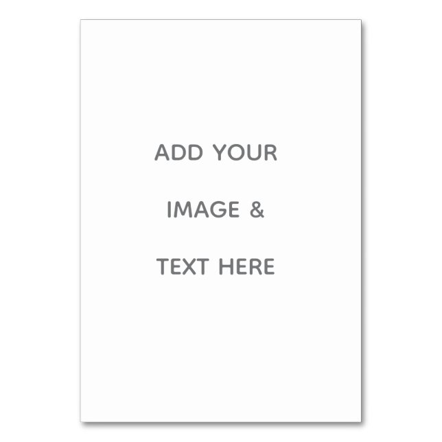 Numeração De Mesa Create Your Own white  (Frente)