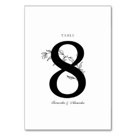 Numeração De Mesa Crest Preto e Branco Elegante