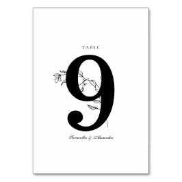 Numeração De Mesa Crest Preto e Branco Elegante