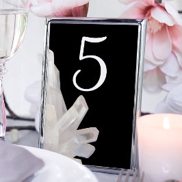 Numeração De Mesa Cristais Brancos no Casamento Negro