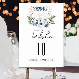 Numeração De Mesa Cristais de Lua Flores Boho Casamento Metafísico