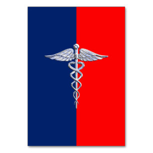Numeração De Mesa Cromo Como Caduceus - Liga dos Símbolos Médicos