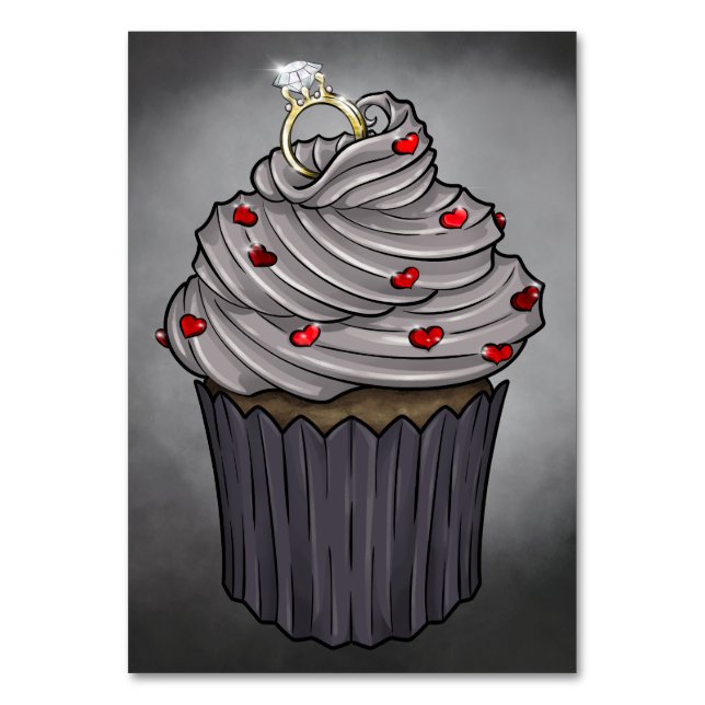Numeração De Mesa Cupcake de proposta doce (Frente)