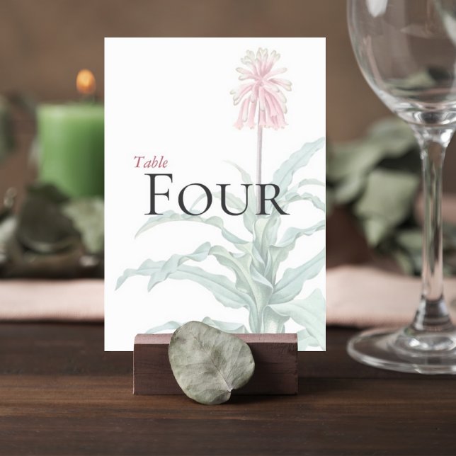 Numeração De Mesa Custom Botanical Wedding Table Number (Criador carregado)