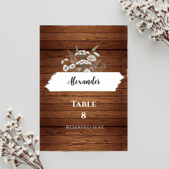 Numeração De Mesa Custom wedding placeholder card (Criador carregado)