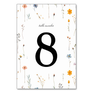 Numeração De Mesa Dacil Floral Wildflower Wedding