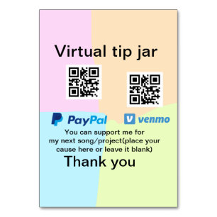 Numeração De Mesa Dádiva virtual jar q r código doação de moeda PayP