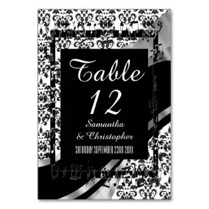 Numeração De Mesa Damasco tradicional e preto