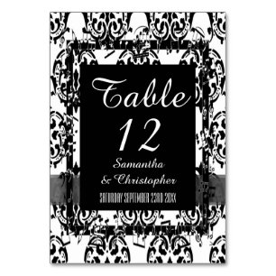 Numeração De Mesa Damasco tradicional e preto