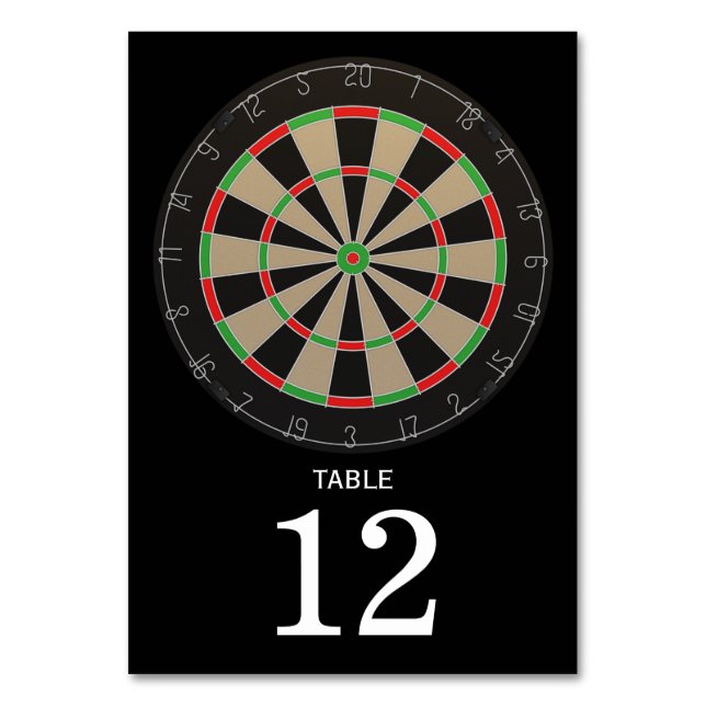 Numeração De Mesa Dartboard Lover Bullseye Darts (Verso)