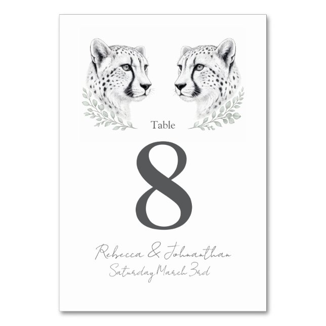 Numeração De Mesa Decoração de Recepção de Casamento Moderna e Elega (Frente)
