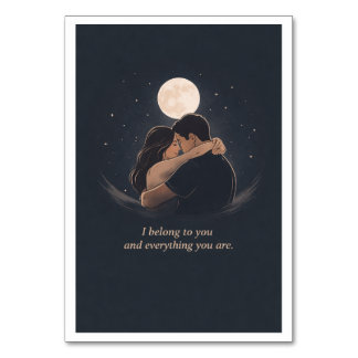 Numeração De Mesa Deep Love Illustration