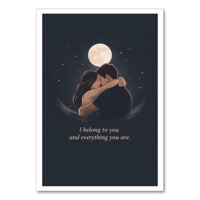 Numeração De Mesa Deep Love Illustration (Frente)