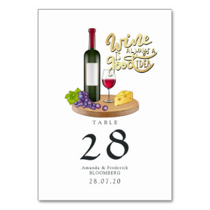 Numeração De Mesa Degustação de Queijo e Vinho